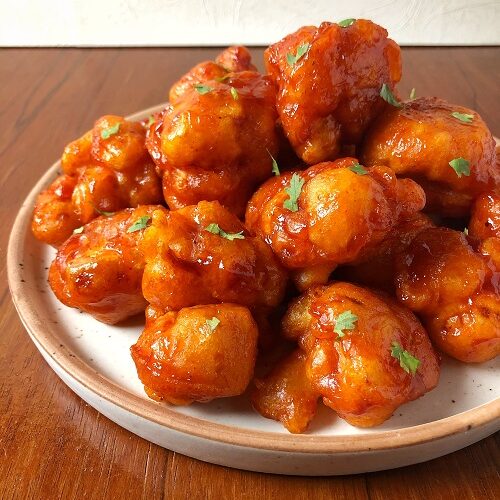 Fried Cauliflower Bites in Spicy Sauce | Easy Cauliflower Recipe ...