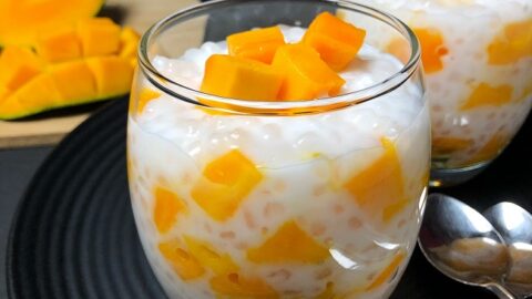 Easy Mango Tapioca Pudding | Eggless Dessert