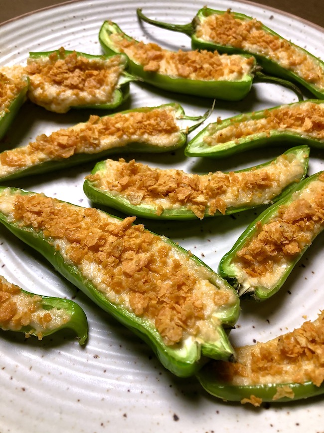 Baked Jalapeno poppers | Cheese Stuffed Bhavnagri Chillies