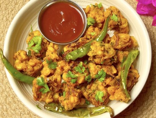 Crispy Corn Bhajiya/Pakoda Recipe