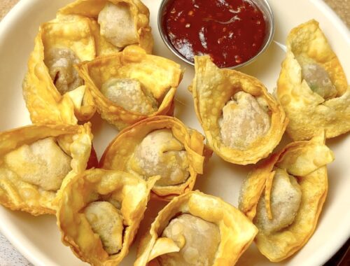 crispy fried chicken wontons recipe